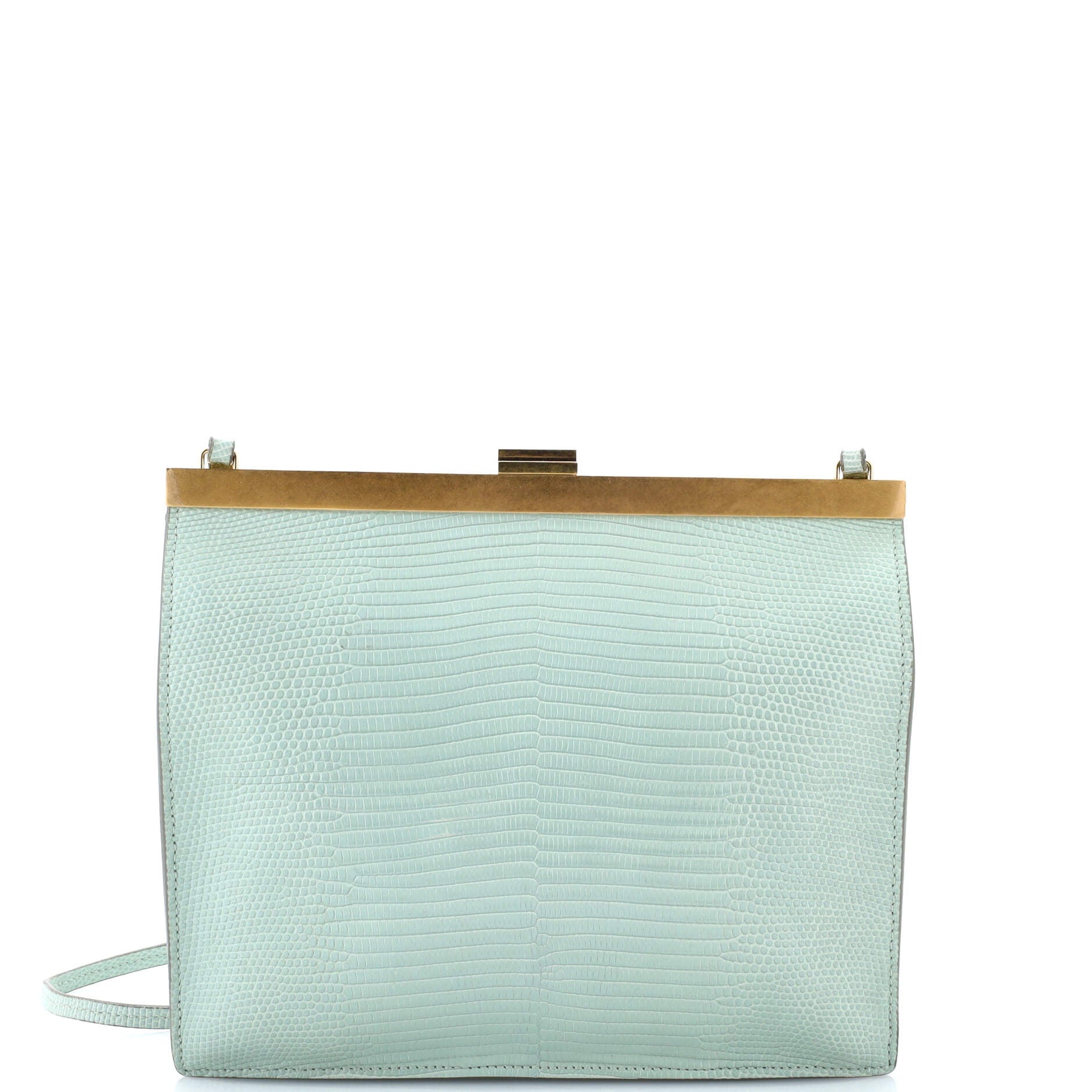 Clasp Crossbody Bag Lizard Mini