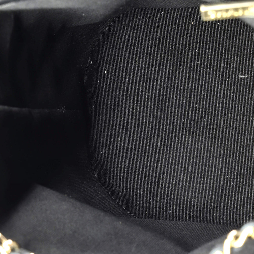 Double Pocket Flap Bucket Backpack Quilted Caviar