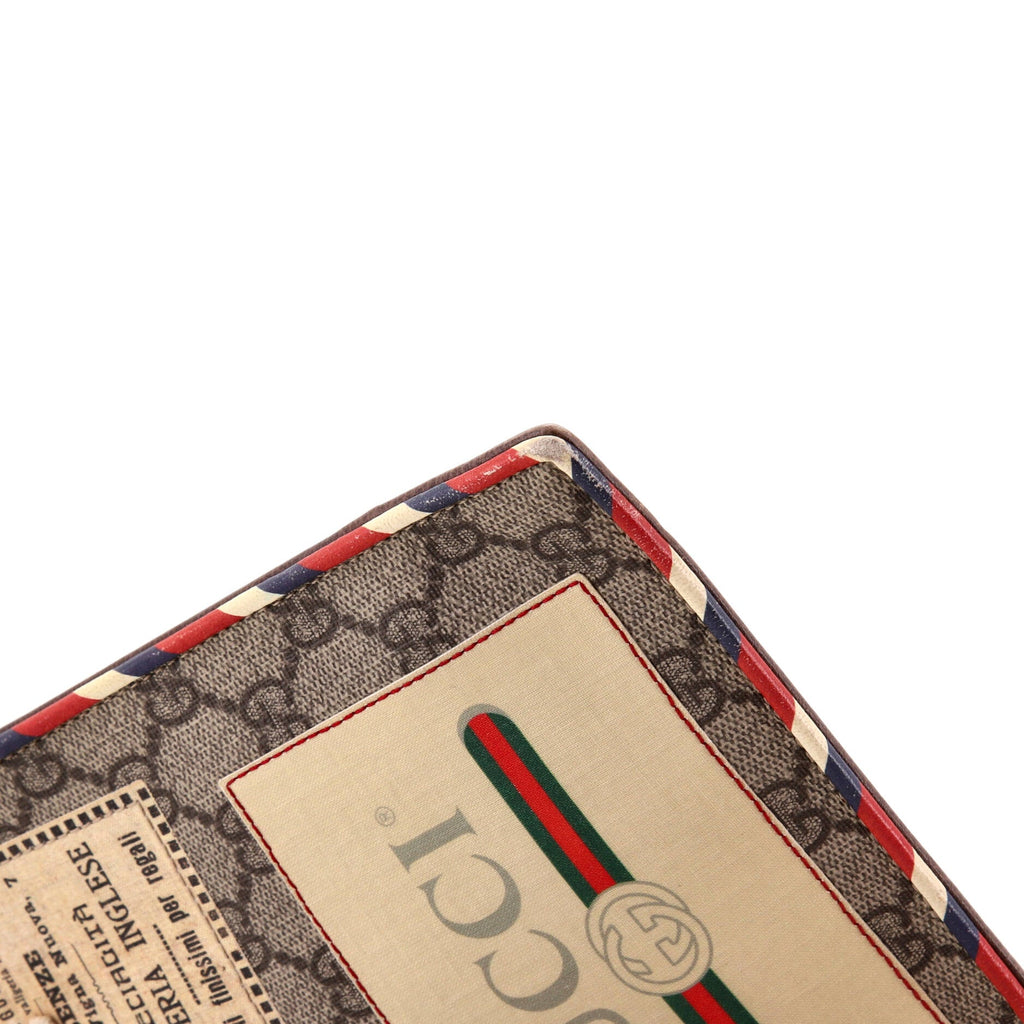 Courrier Pouch GG Coated Canvas with Applique