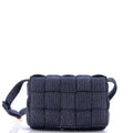 Cassette Crossbody Bag Padded Maxi Intrecciato Denim