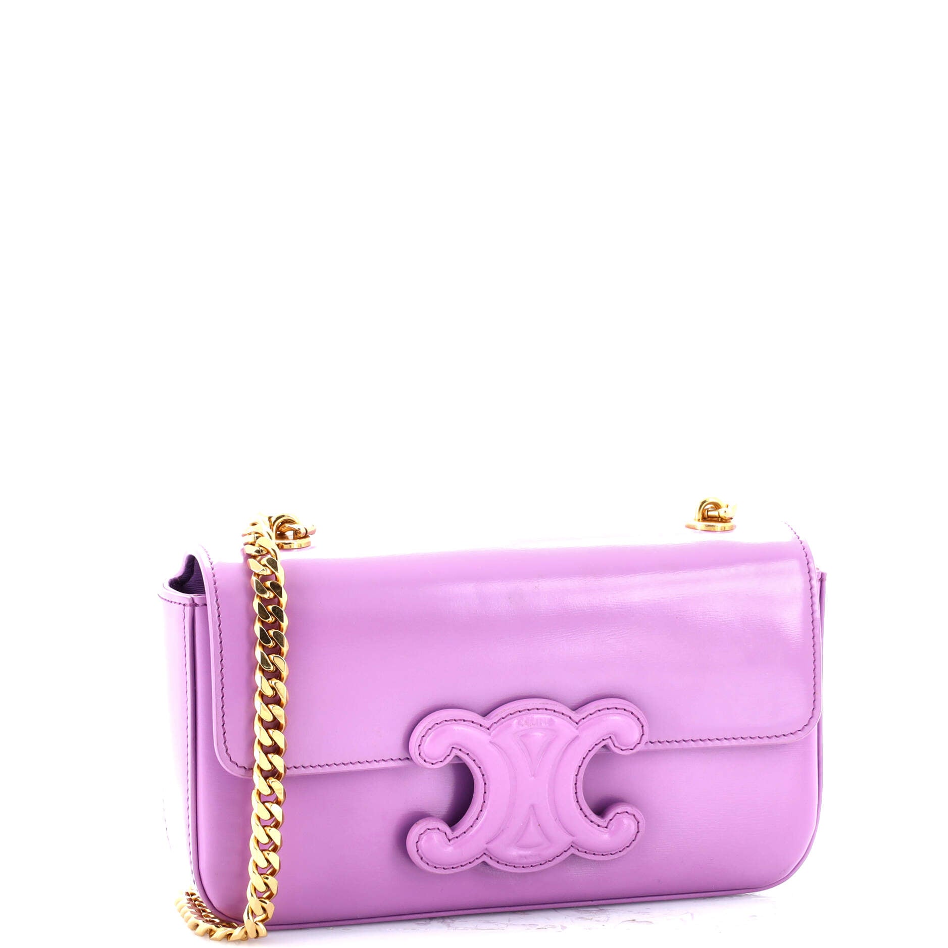 Triomphe Chain Shoulder Bag Leather Medium