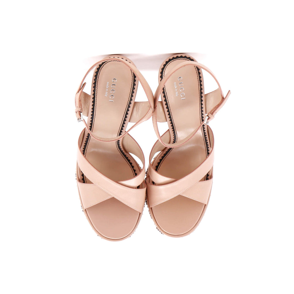 Women's Janaya GG Studded Platform Sandals Leather