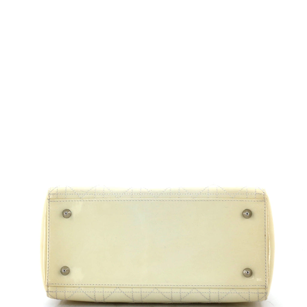 Lady Dior Bag Cannage Quilt Patent Medium