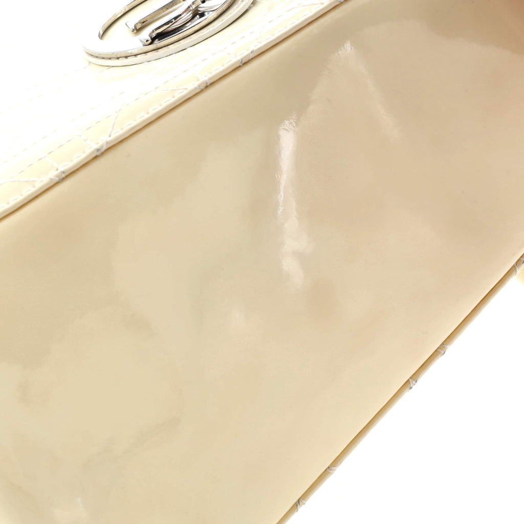 Lady Dior Bag Cannage Quilt Patent Medium