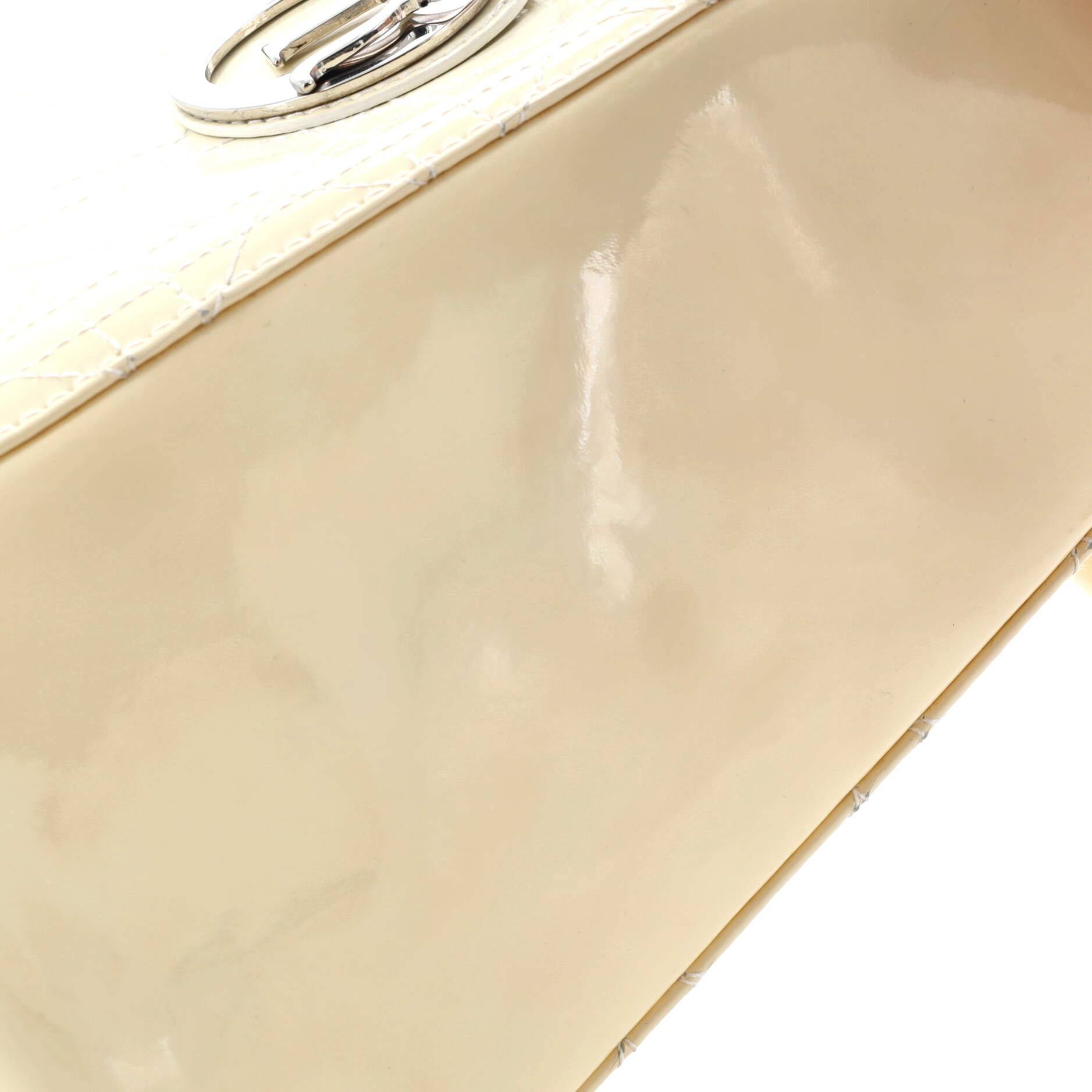Lady Dior Bag Cannage Quilt Patent Medium