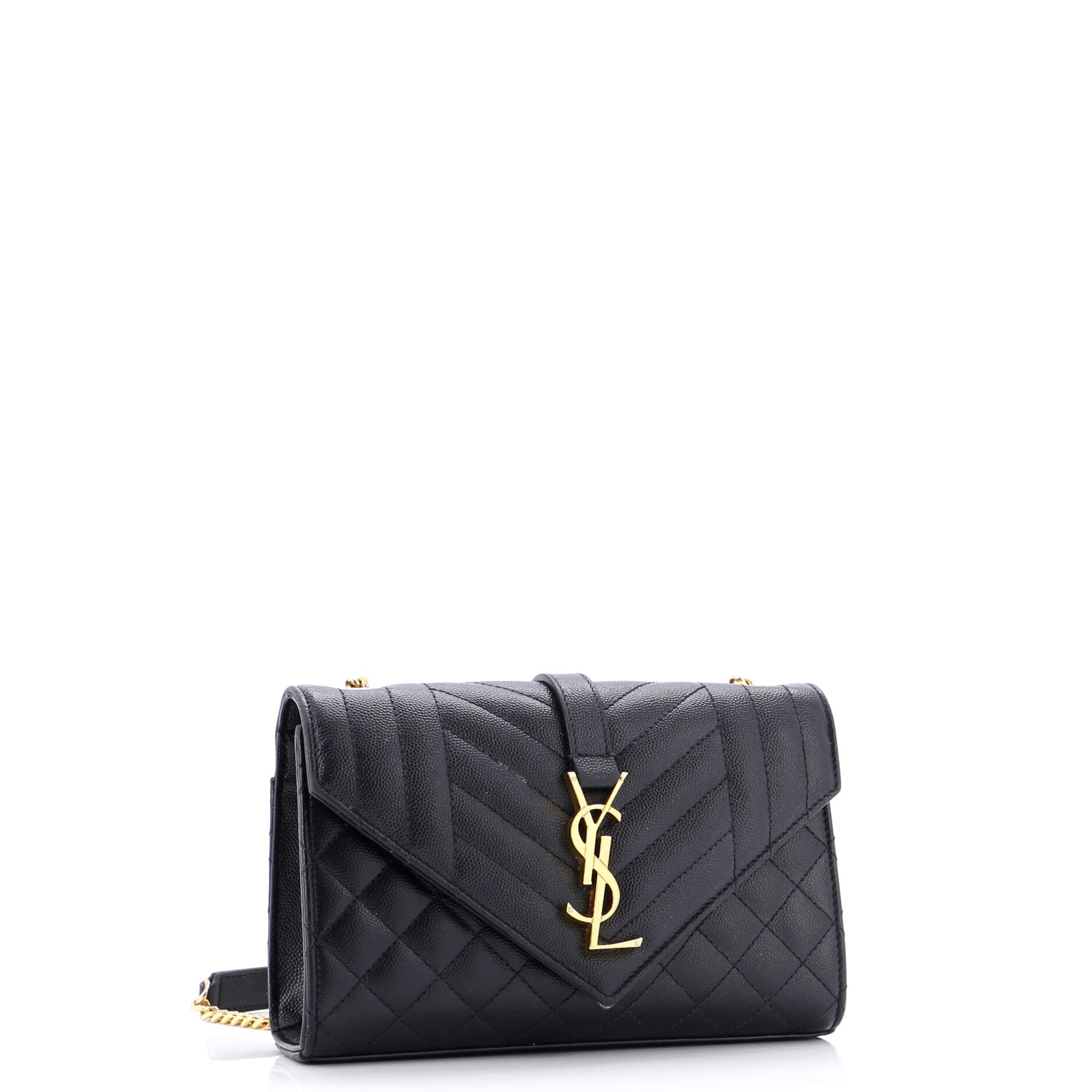 Classic Monogram Envelope Satchel Mixed Matelasse Leather Small