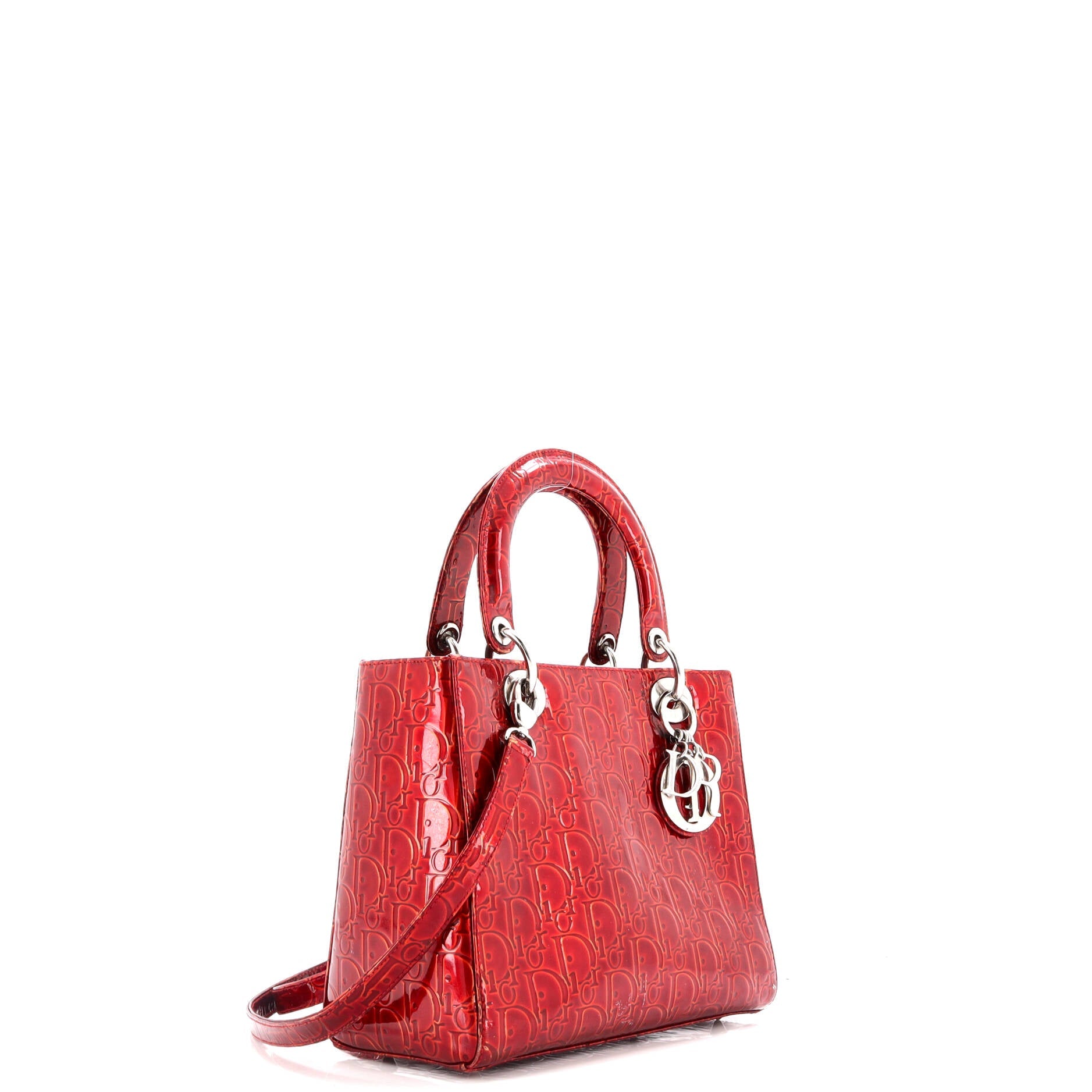 Vintage Lady Dior Bag Ultimate Embossed Patent Medium