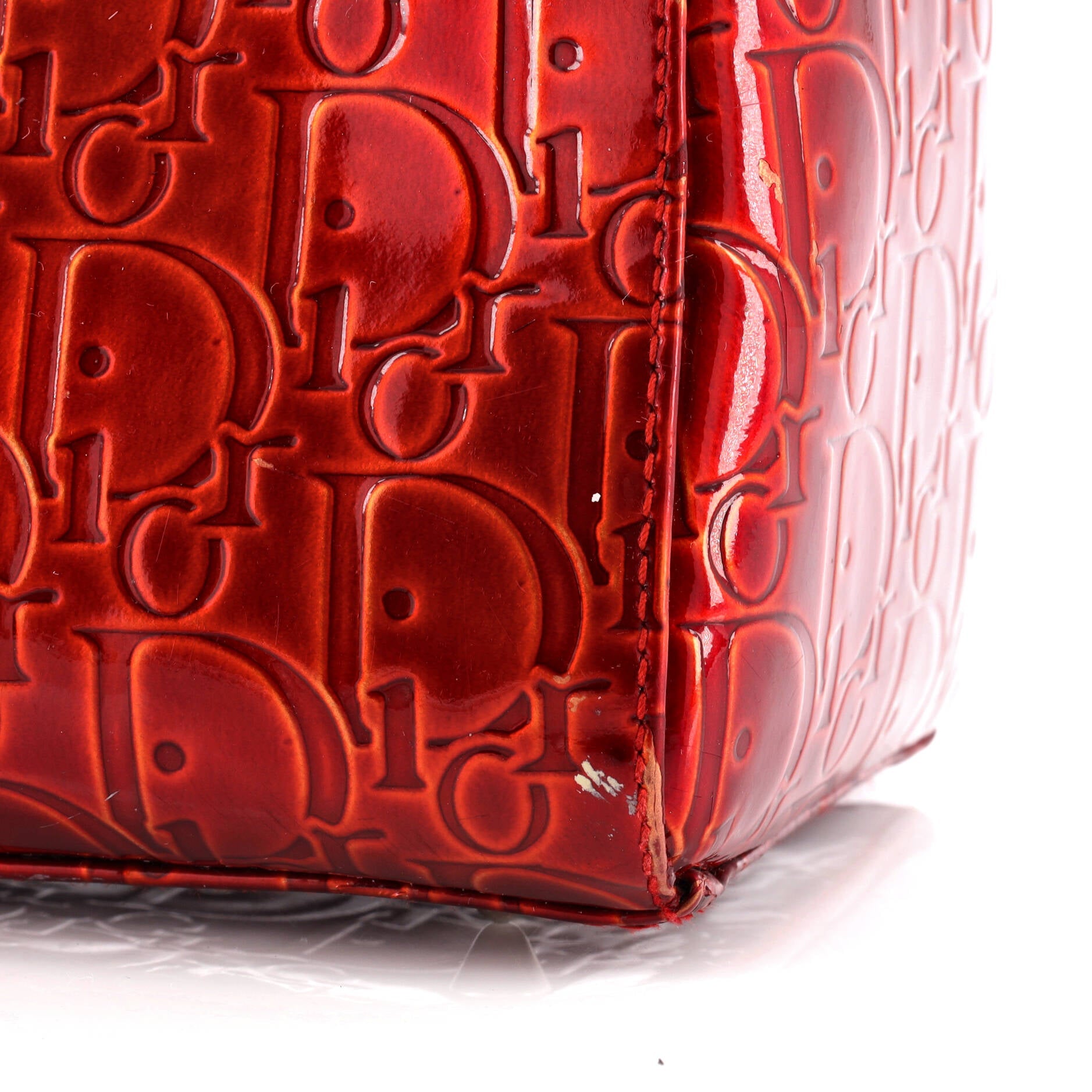 Vintage Lady Dior Bag Ultimate Embossed Patent Medium