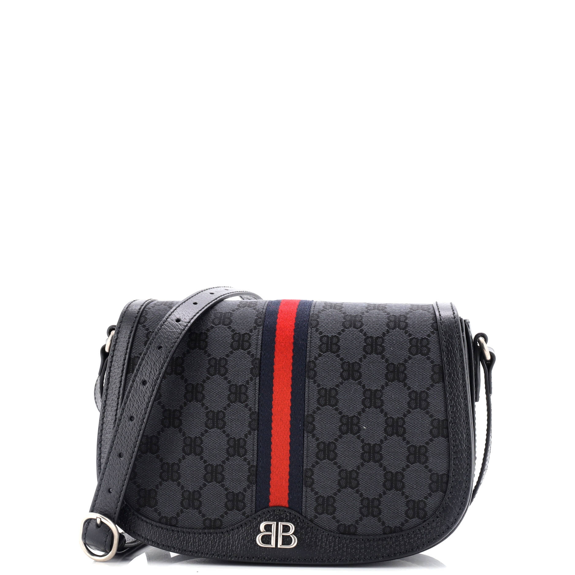 x Balenciaga The Hacker Project Flap Messenger Bag BB Canvas Medium