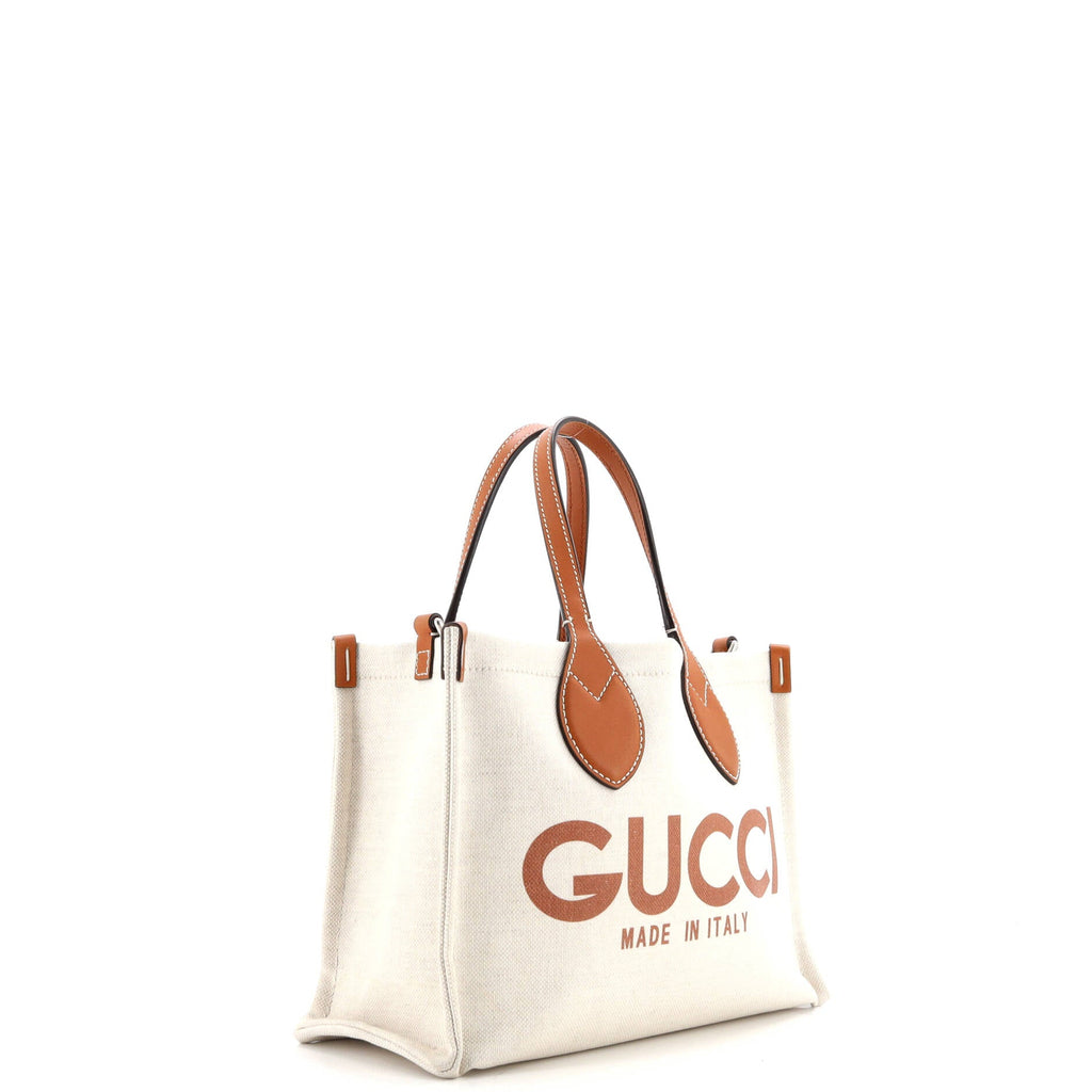 Logo Shopper Tote Printed Canvas Small