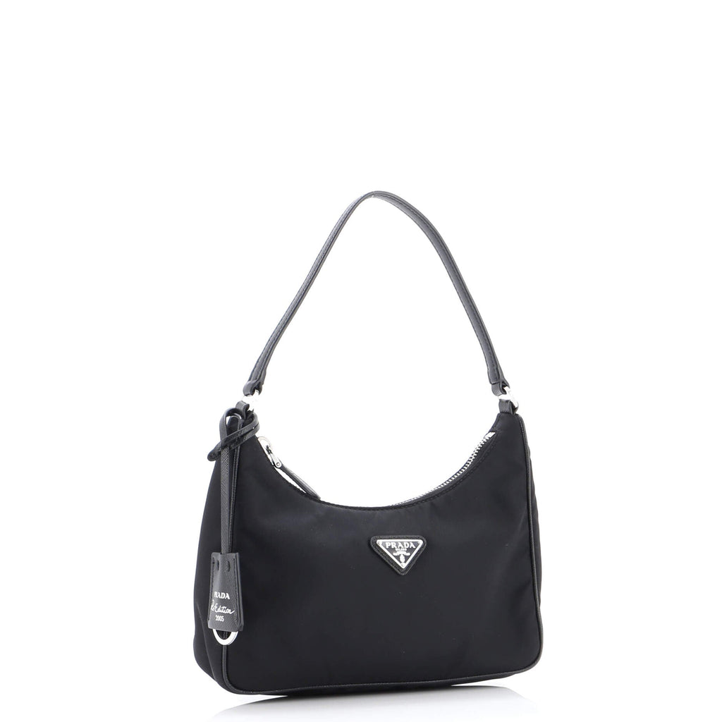 Re-Edition 2005 Hobo Tessuto with Saffiano Leather Mini