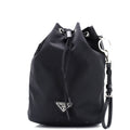 Drawstring Wristlet Bucket Bag Tessuto Small