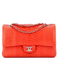 Classic Double Flap Bag Python Medium