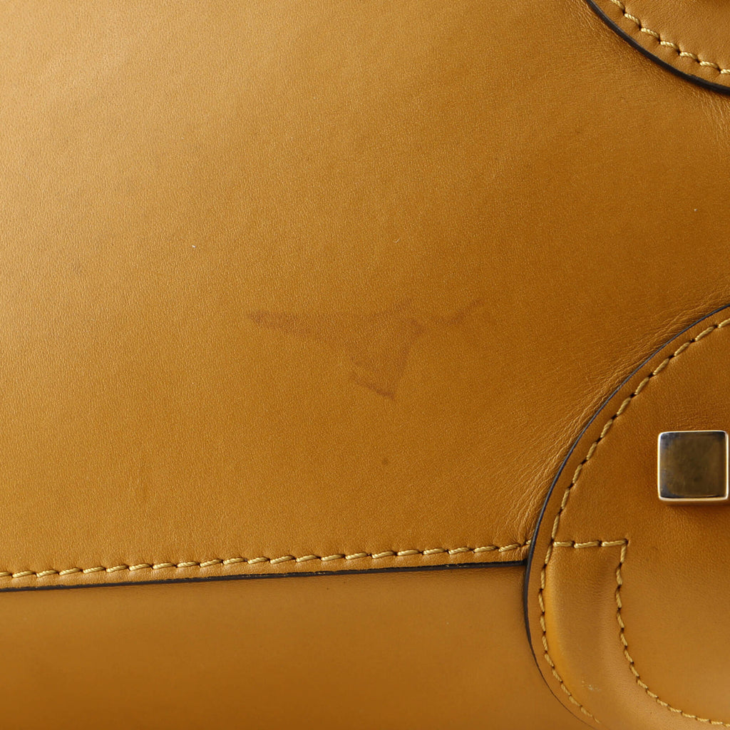 Bicolor Luggage Bag Leather Micro