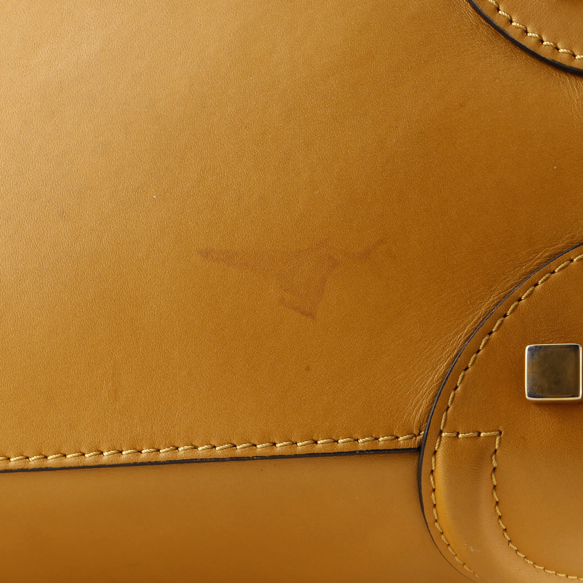 Bicolor Luggage Bag Leather Micro