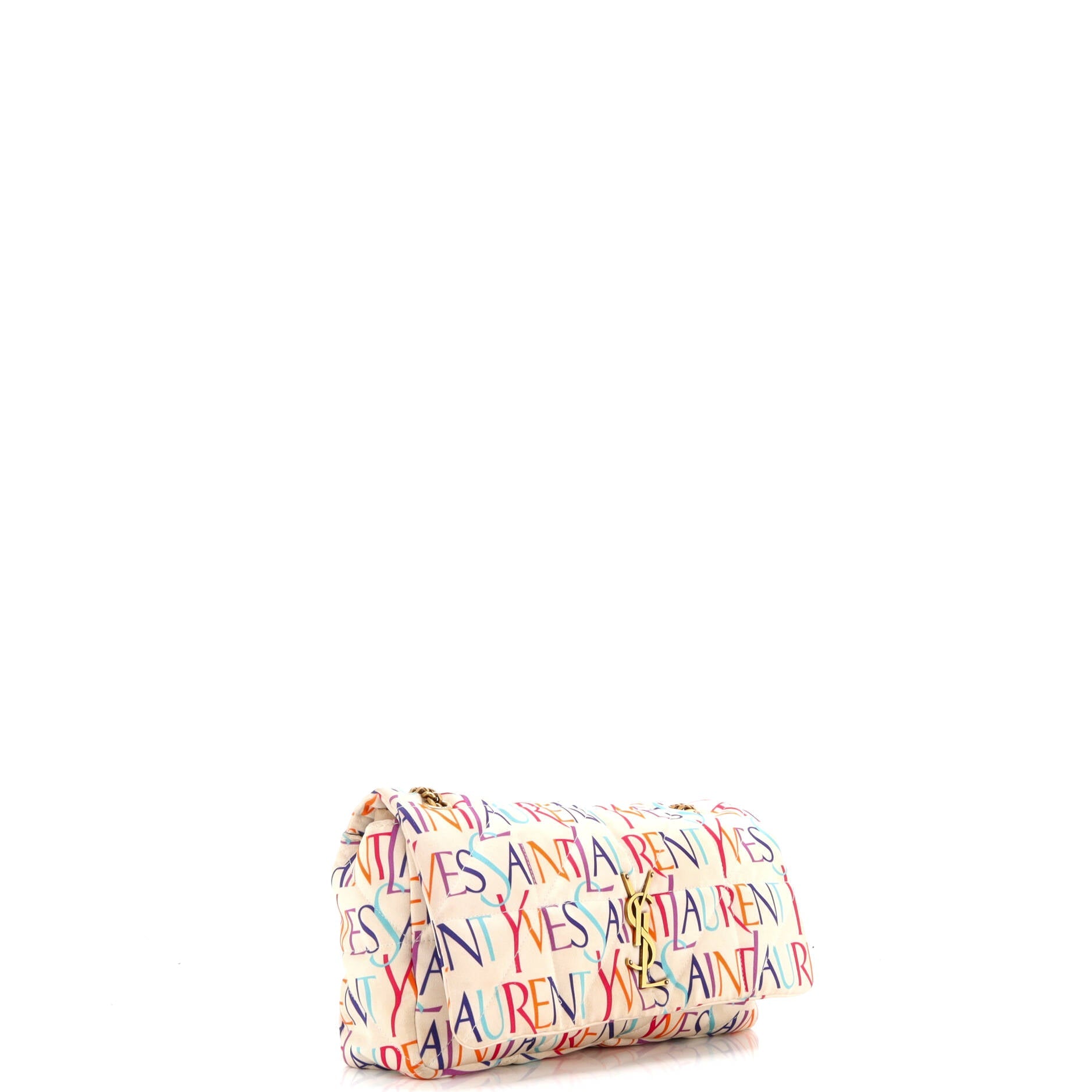 Jamie Flap Bag Quilted Printed Silk Medium