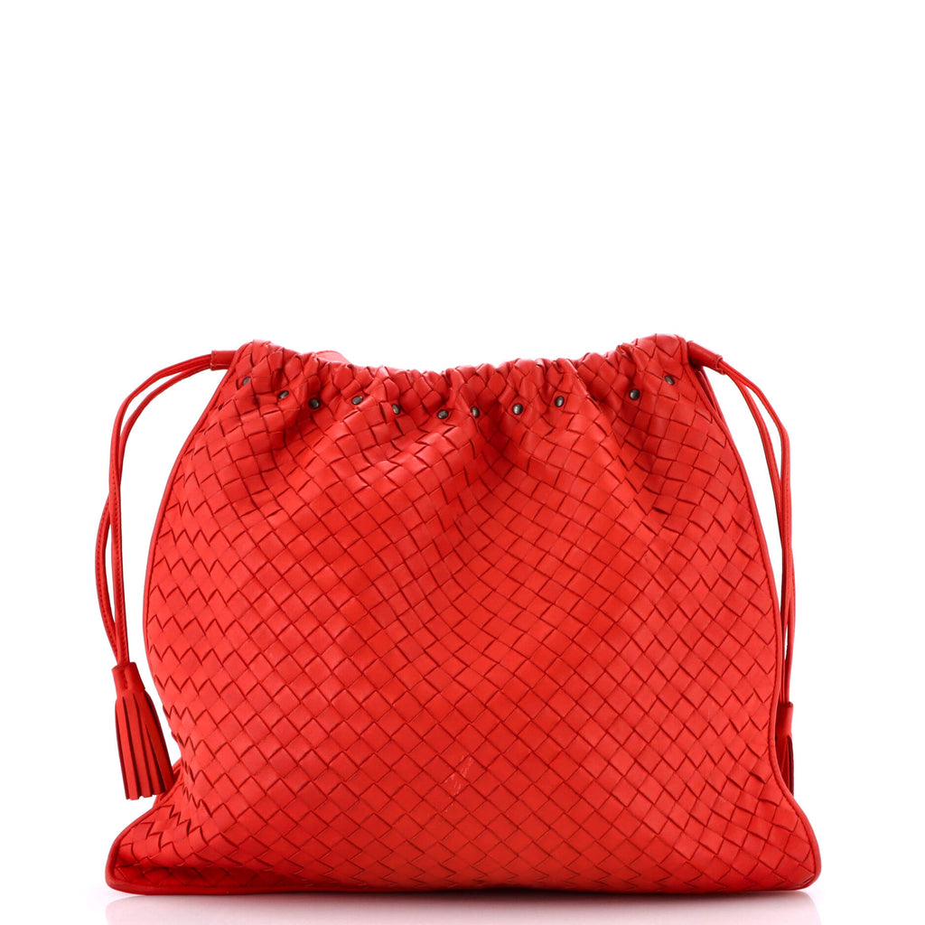 Drawstring Tassel Tote Intrecciato Nappa Medium