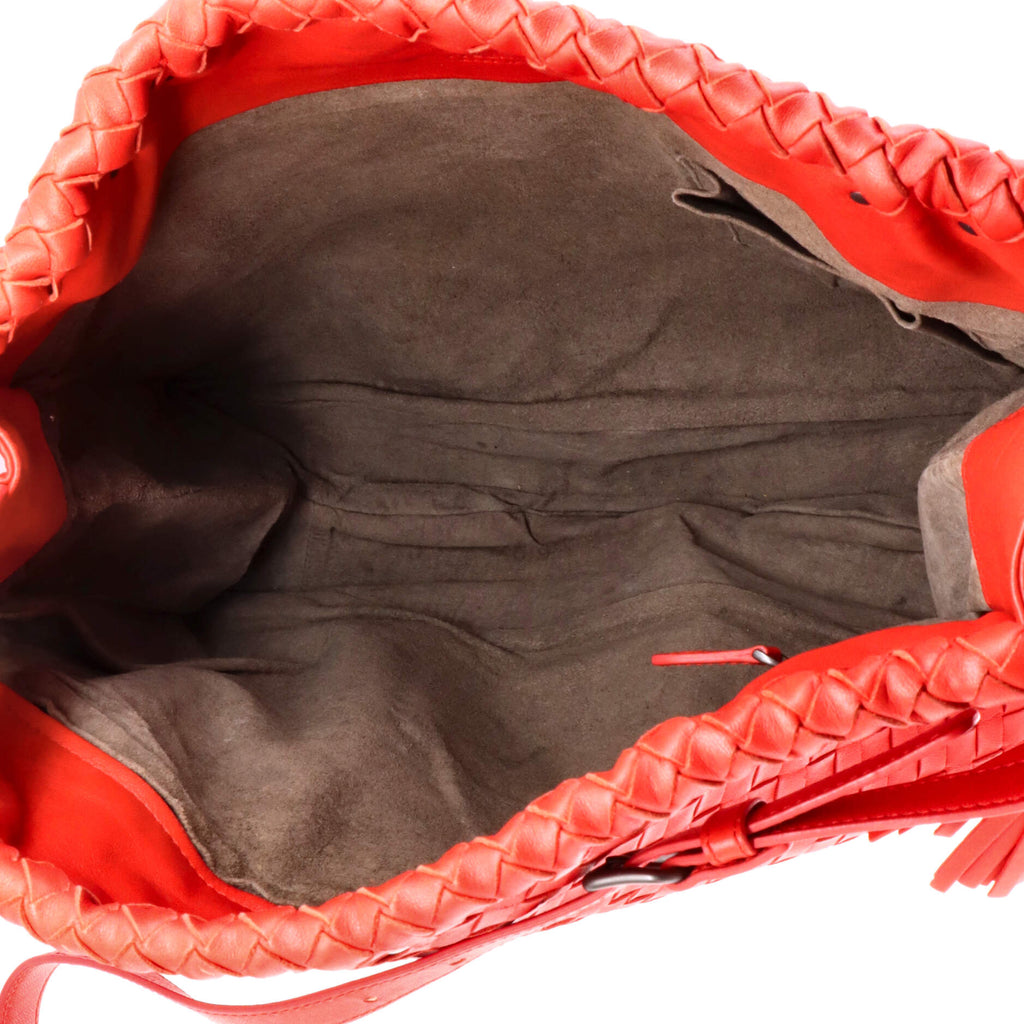 Drawstring Tassel Tote Intrecciato Nappa Medium