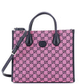 Structured Top Handle Open Tote GG Canvas Small