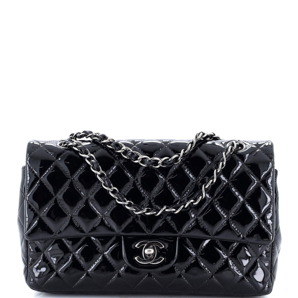 Classic Double Flap Bag Quilted Patent Medium
