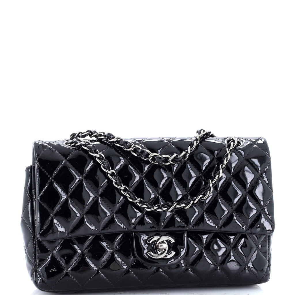Classic Double Flap Bag Quilted Patent Medium