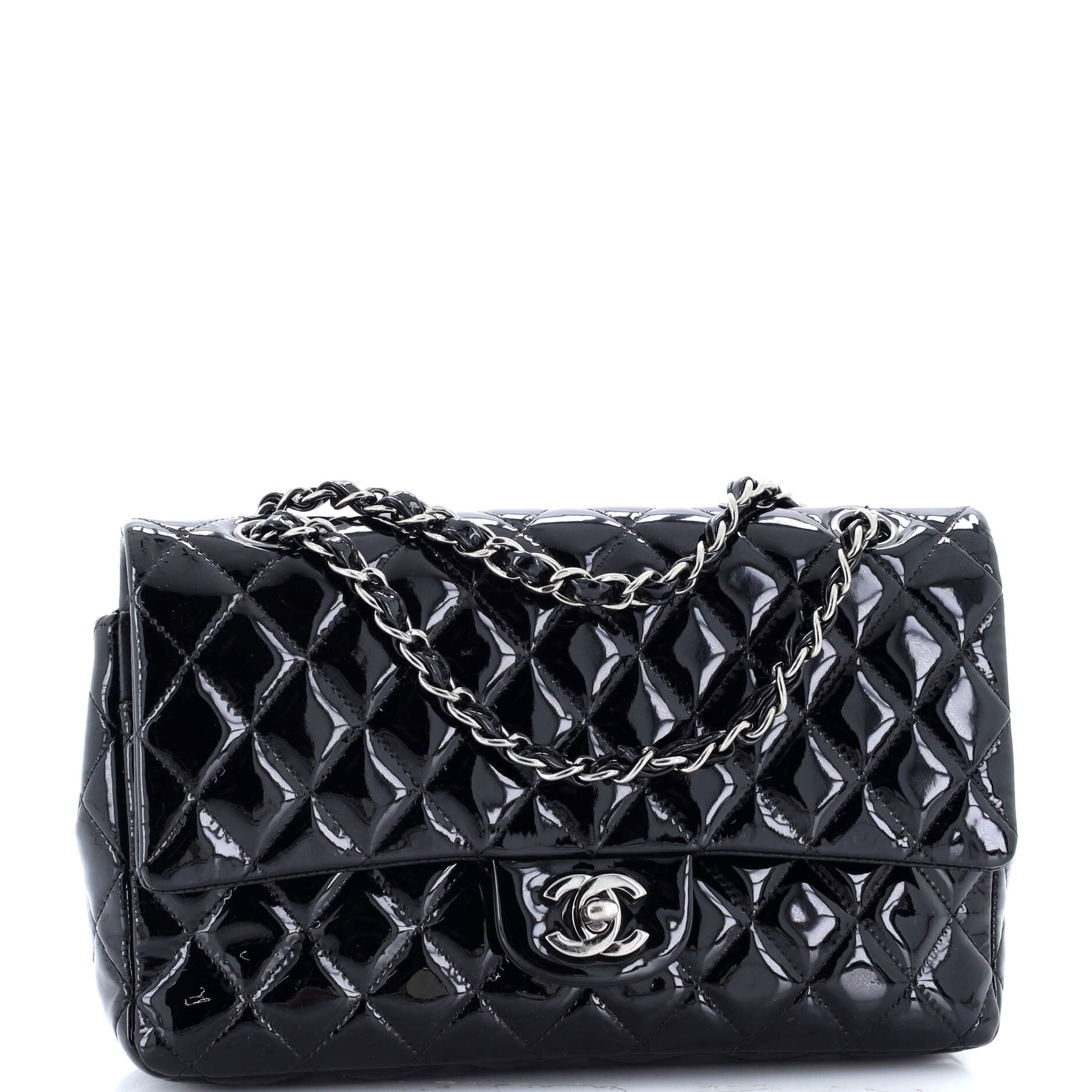 Classic Double Flap Bag Quilted Patent Medium
