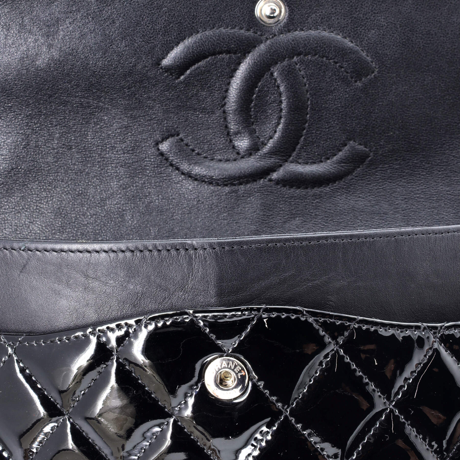 Classic Double Flap Bag Quilted Patent Medium
