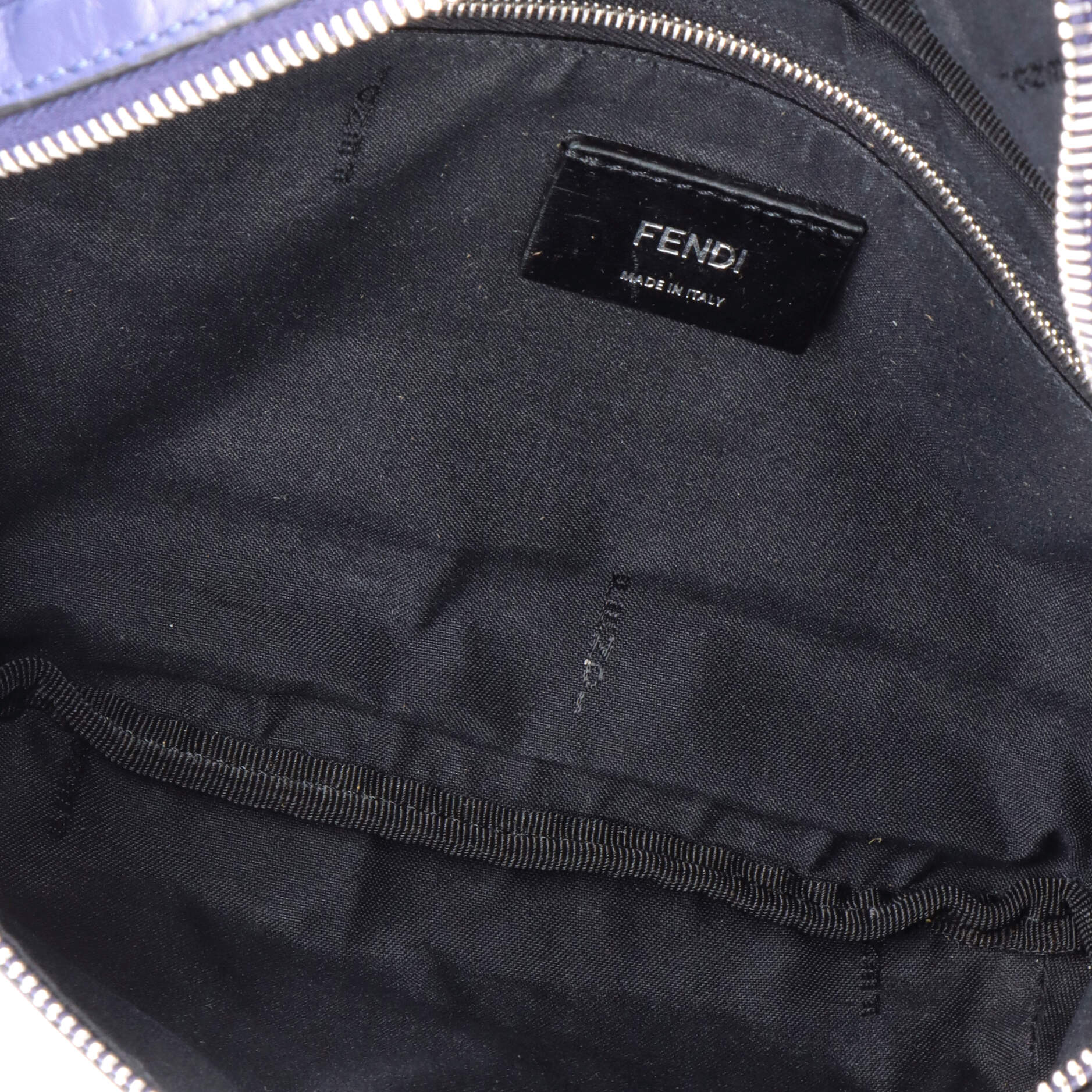 Zip Waist Bag Zucca Embossed Leather