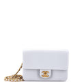 CC Medallion Charms Flap Bag Caviar Mini