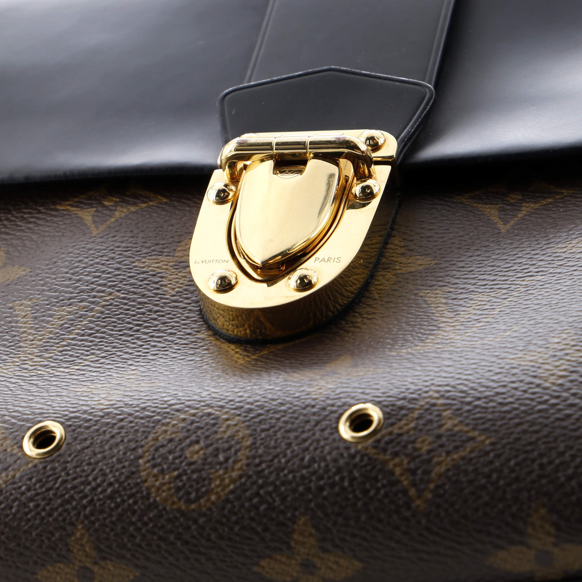 One Handle Flap Bag Monogram Canvas and Leather MM