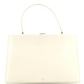 Clasp Top Handle Bag Leather Medium