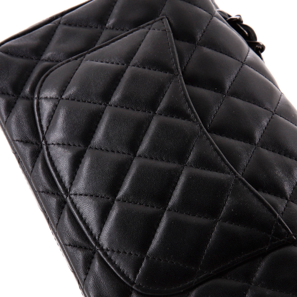 So Black Classic Single Flap Bag Quilted Lambskin Mini