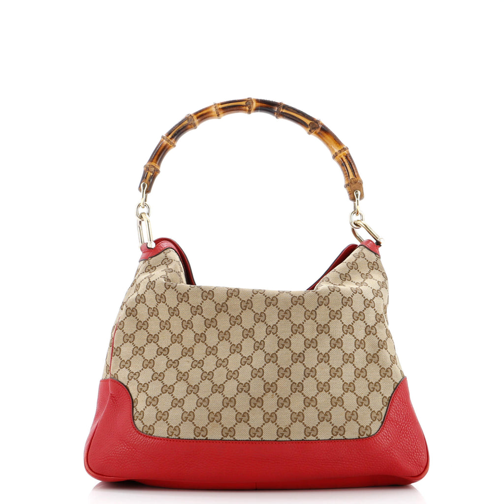 Diana Bamboo Shoulder Bag GG Canvas Medium
