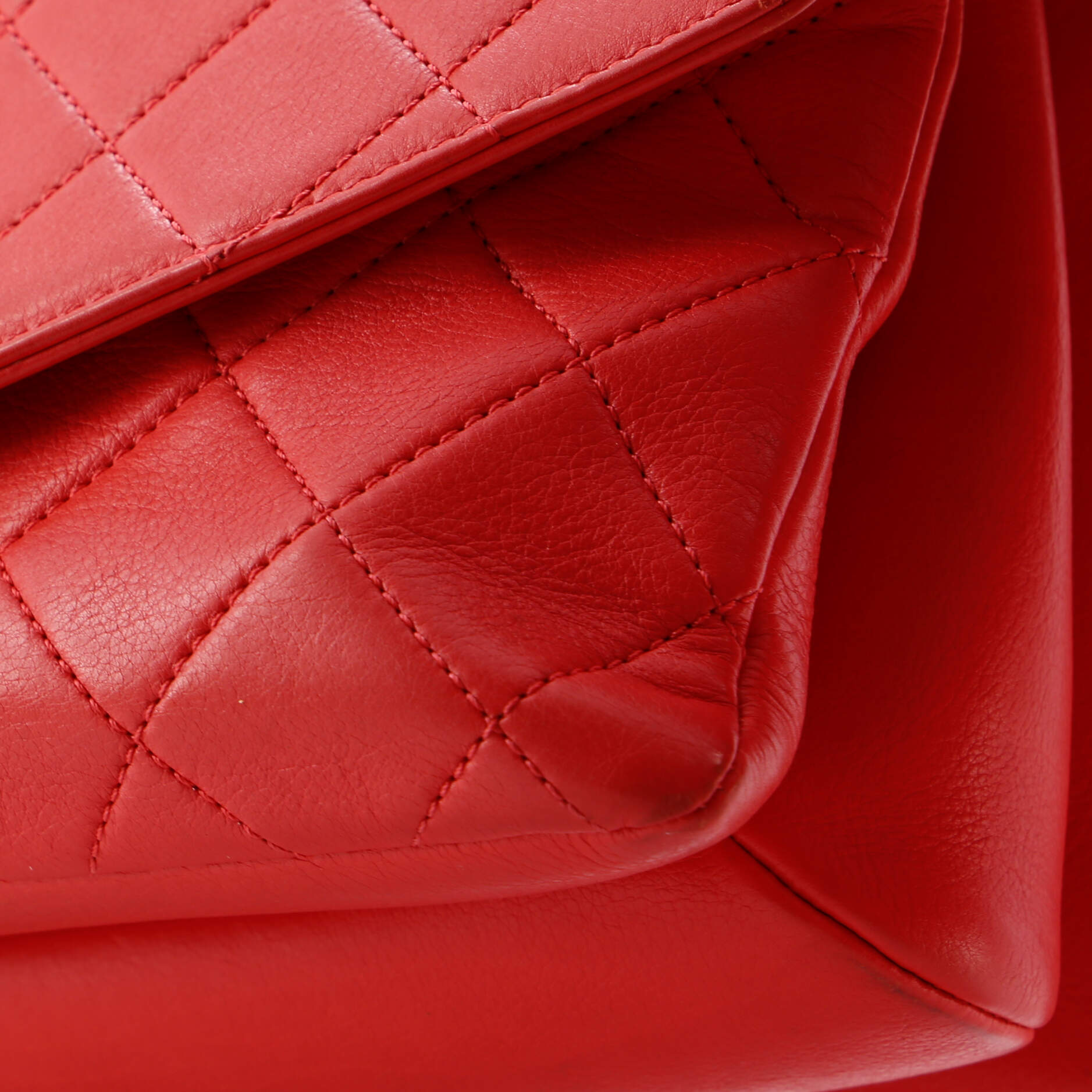 Gold Top Handle Bag Quilted Lambskin Medium