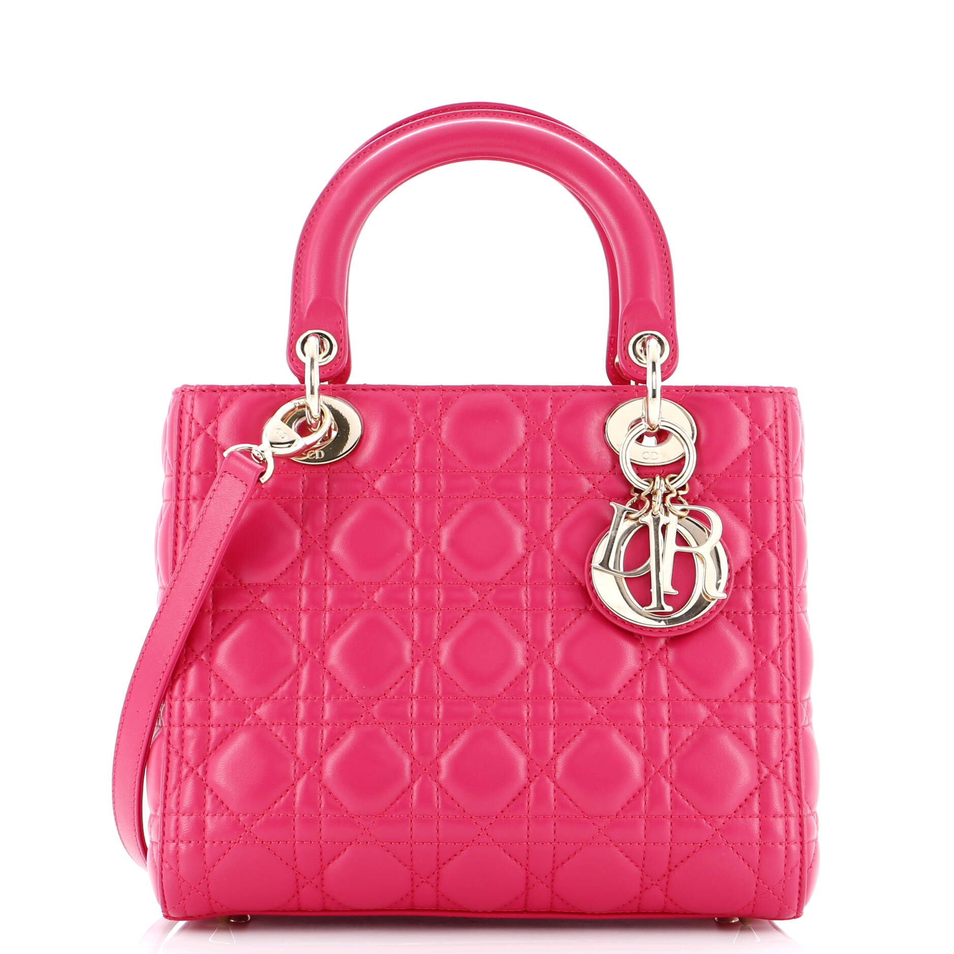Lady Dior Bag Cannage Quilt Lambskin Medium