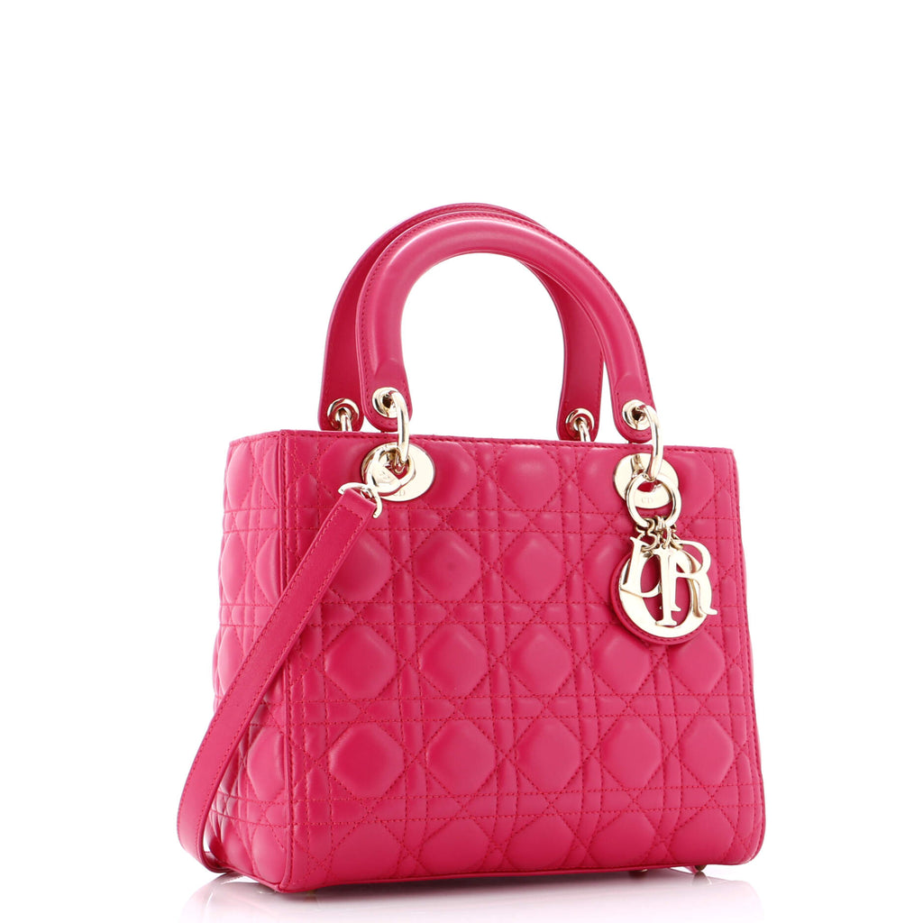 Lady Dior Bag Cannage Quilt Lambskin Medium