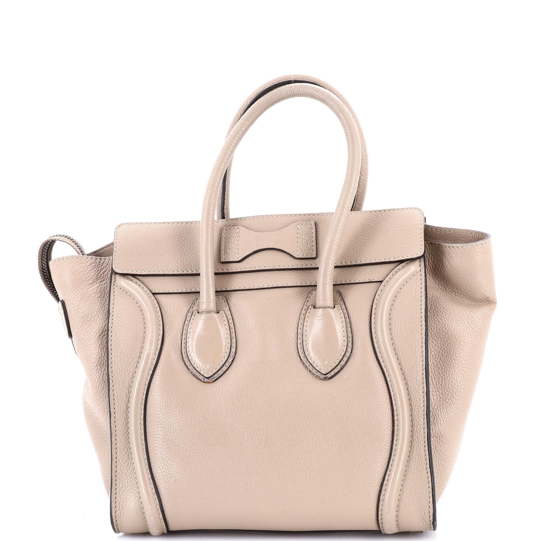 Luggage Bag Grainy Leather Micro