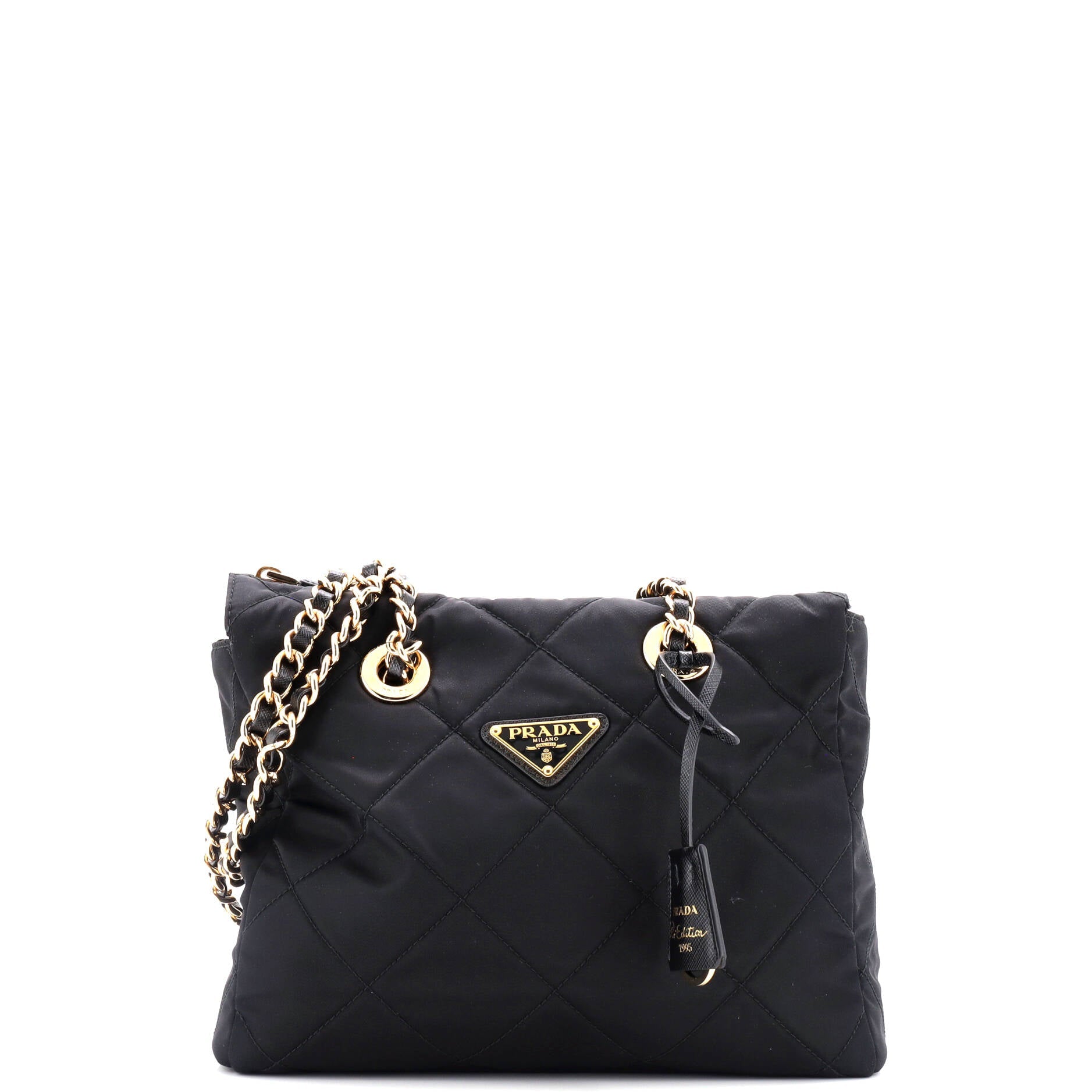 Re-Edition 1995 Chain Tote Quilted Re-Nylon Small