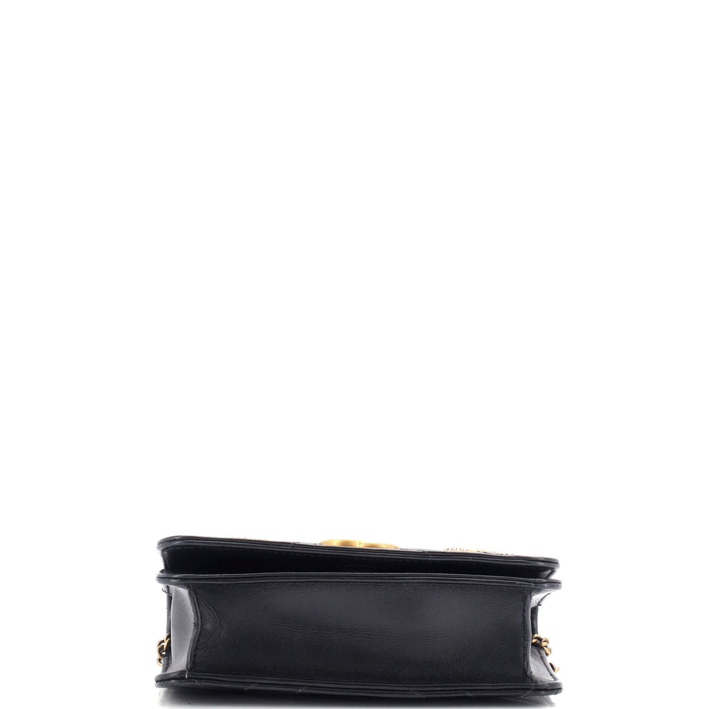 GG Marmont Chain Flap Bag Embellished Matelasse Leather Mini