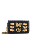 GG Marmont Chain Flap Bag Embellished Matelasse Leather Mini