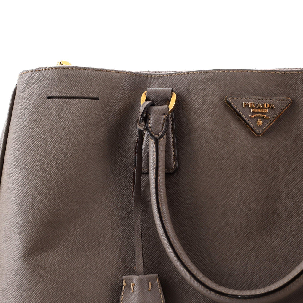 Double Zip Lux Tote Saffiano Leather XL