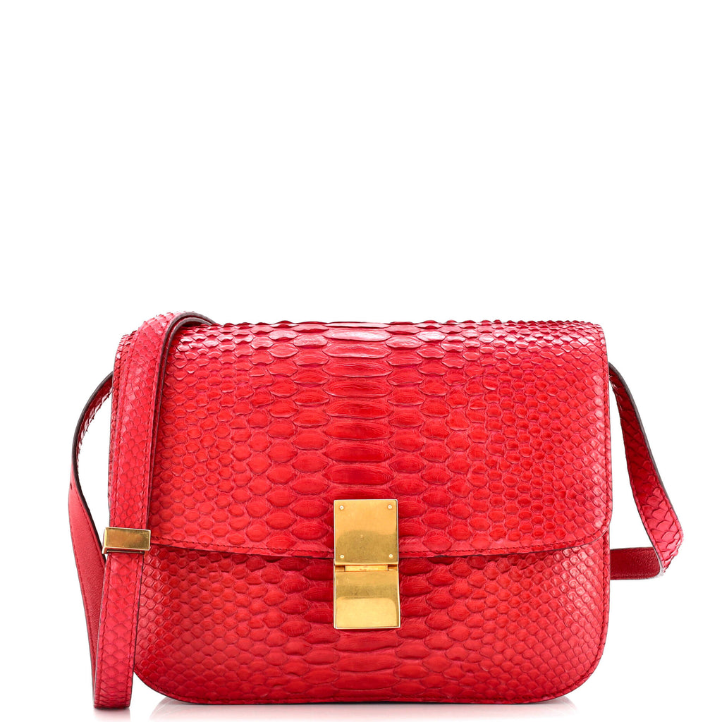 Classic Box Bag Python Medium