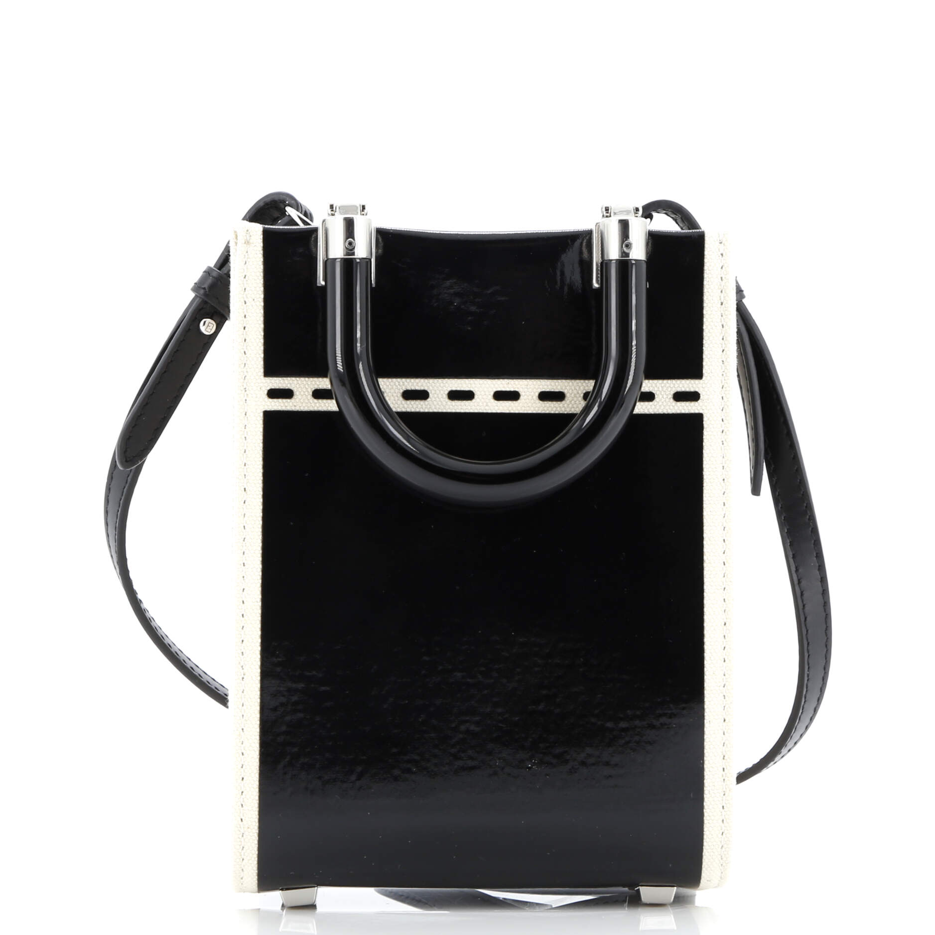 Sunshine Shopper Tote Patent and Canvas Mini