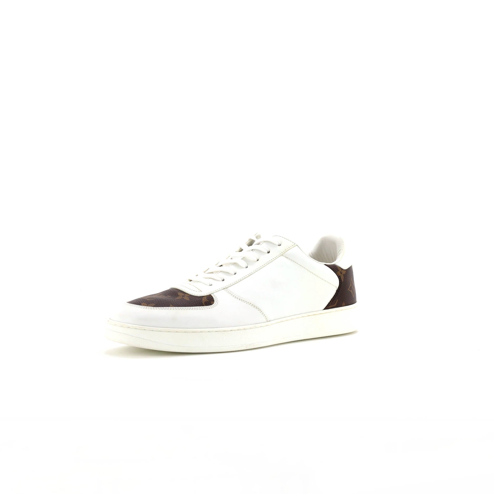 Men's Rivoli Low-Top Sneakers Leather with Monogram Canvas