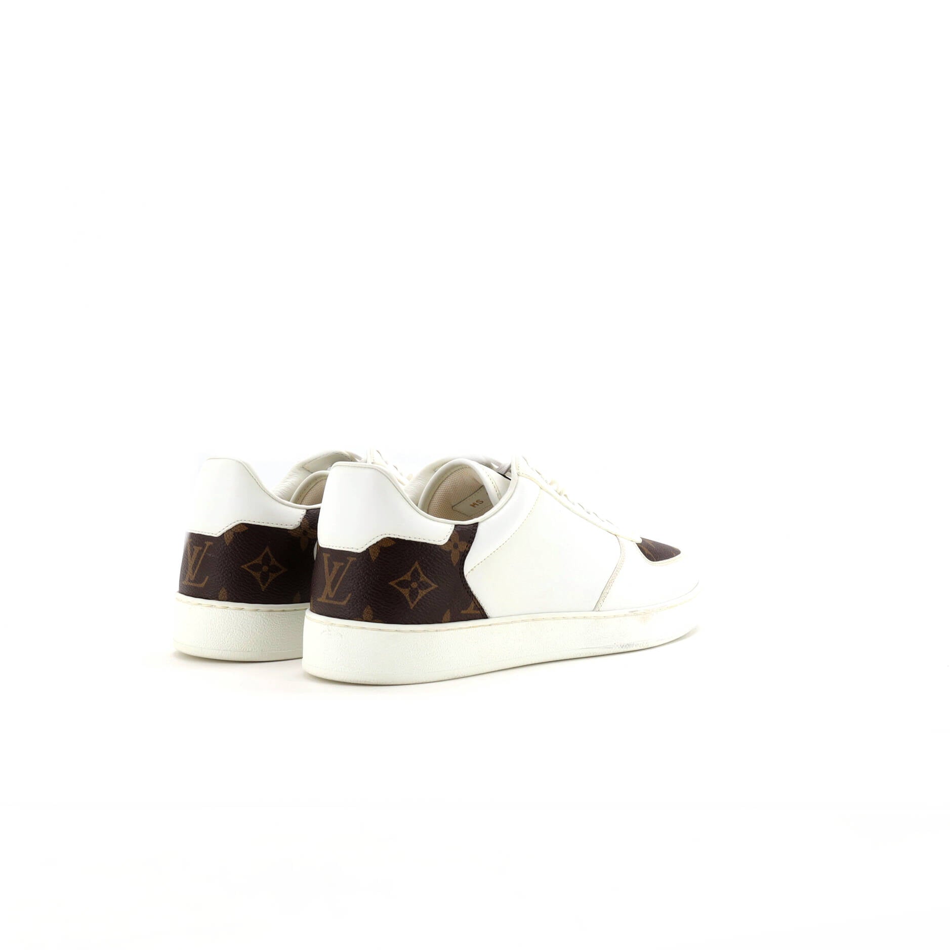 Men's Rivoli Low-Top Sneakers Leather with Monogram Canvas