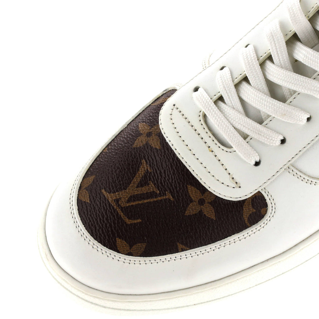 Men's Rivoli Low-Top Sneakers Leather with Monogram Canvas