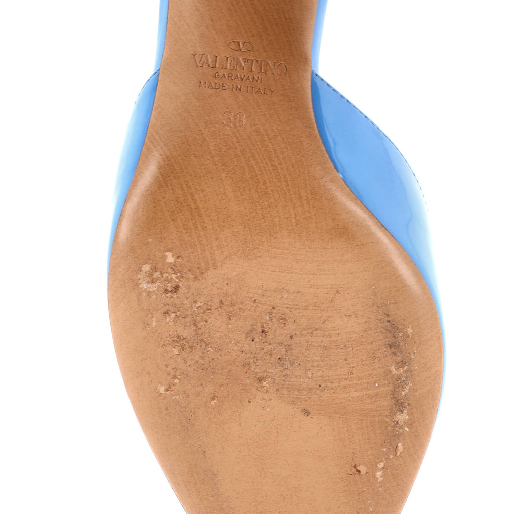 Women's VLogo Heeled Mules Patent 80