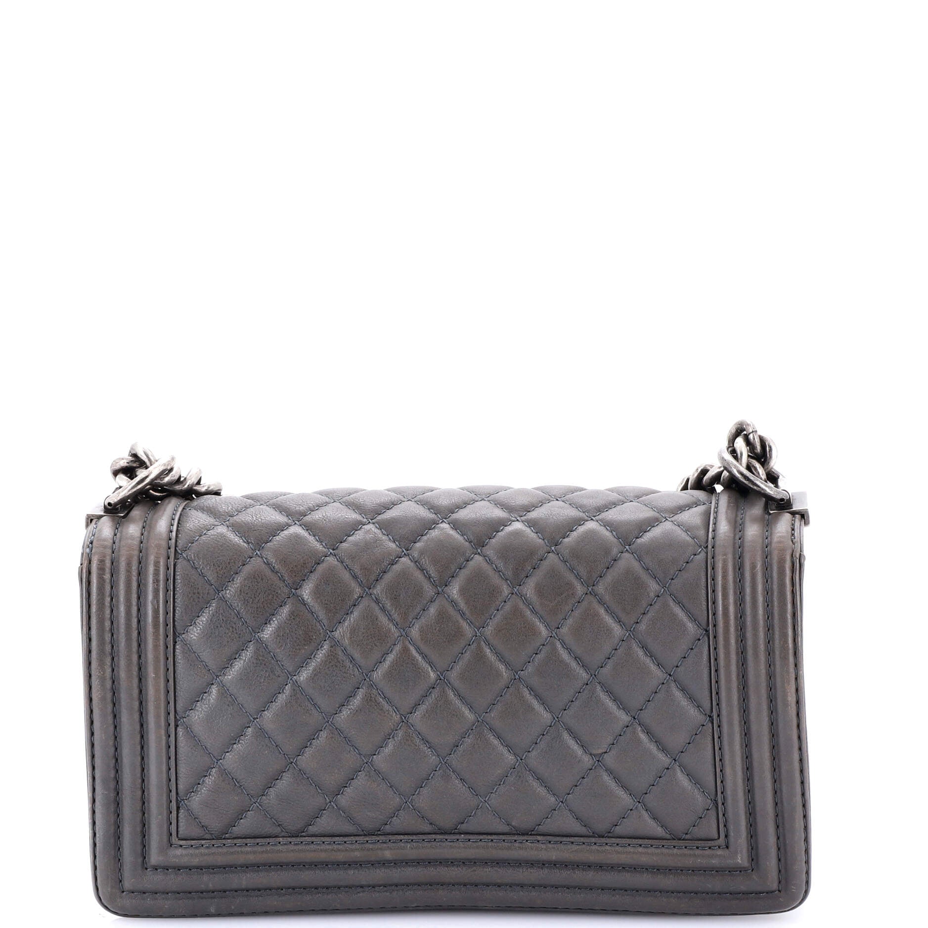 Paris-Dallas Boy Flap Bag Quilted Calfskin with Metal Adornments Old Medium