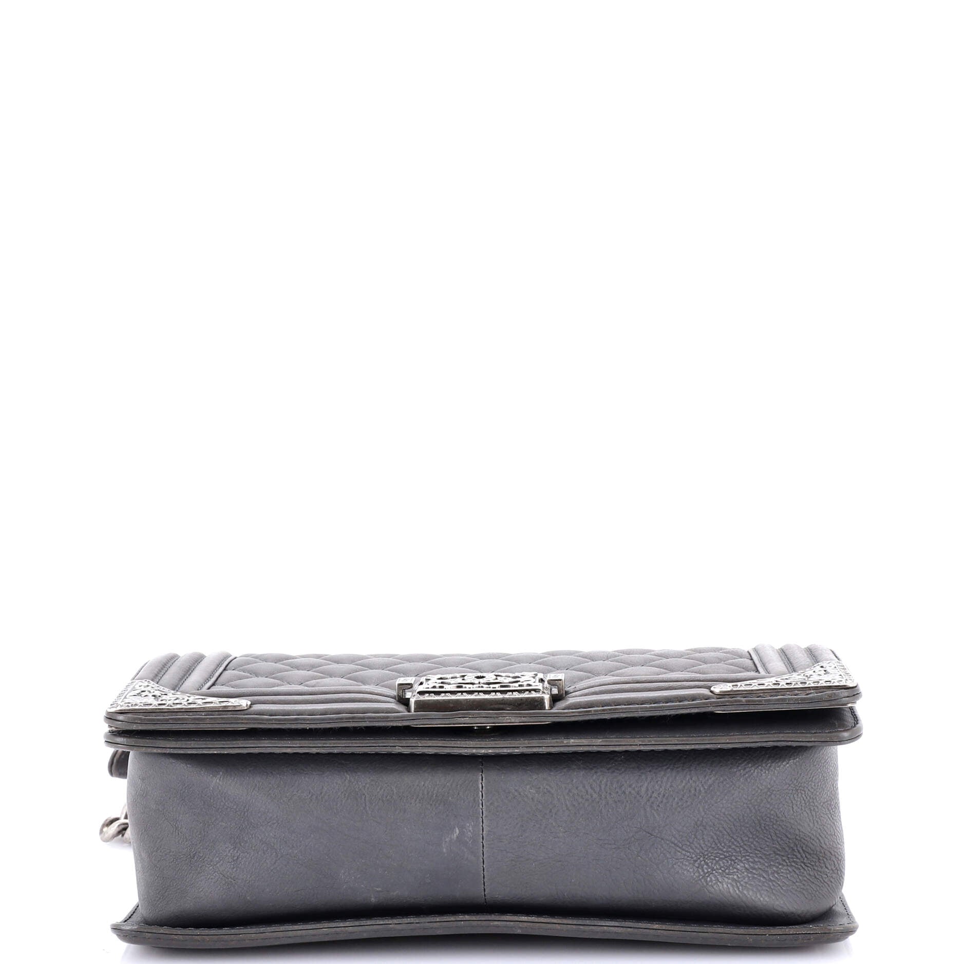 Paris-Dallas Boy Flap Bag Quilted Calfskin with Metal Adornments Old Medium