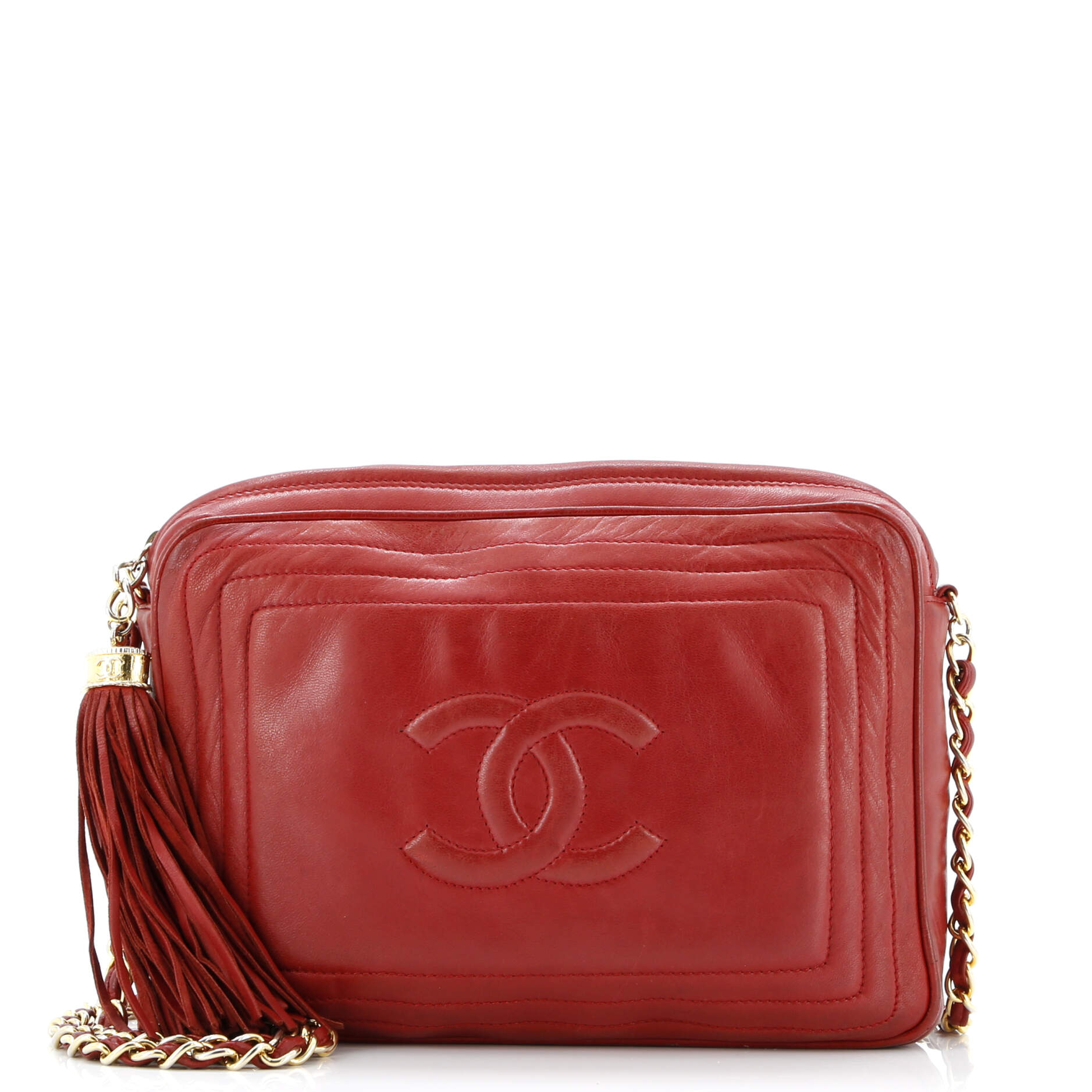 Vintage CC Tassel Camera Bag Lambskin Small